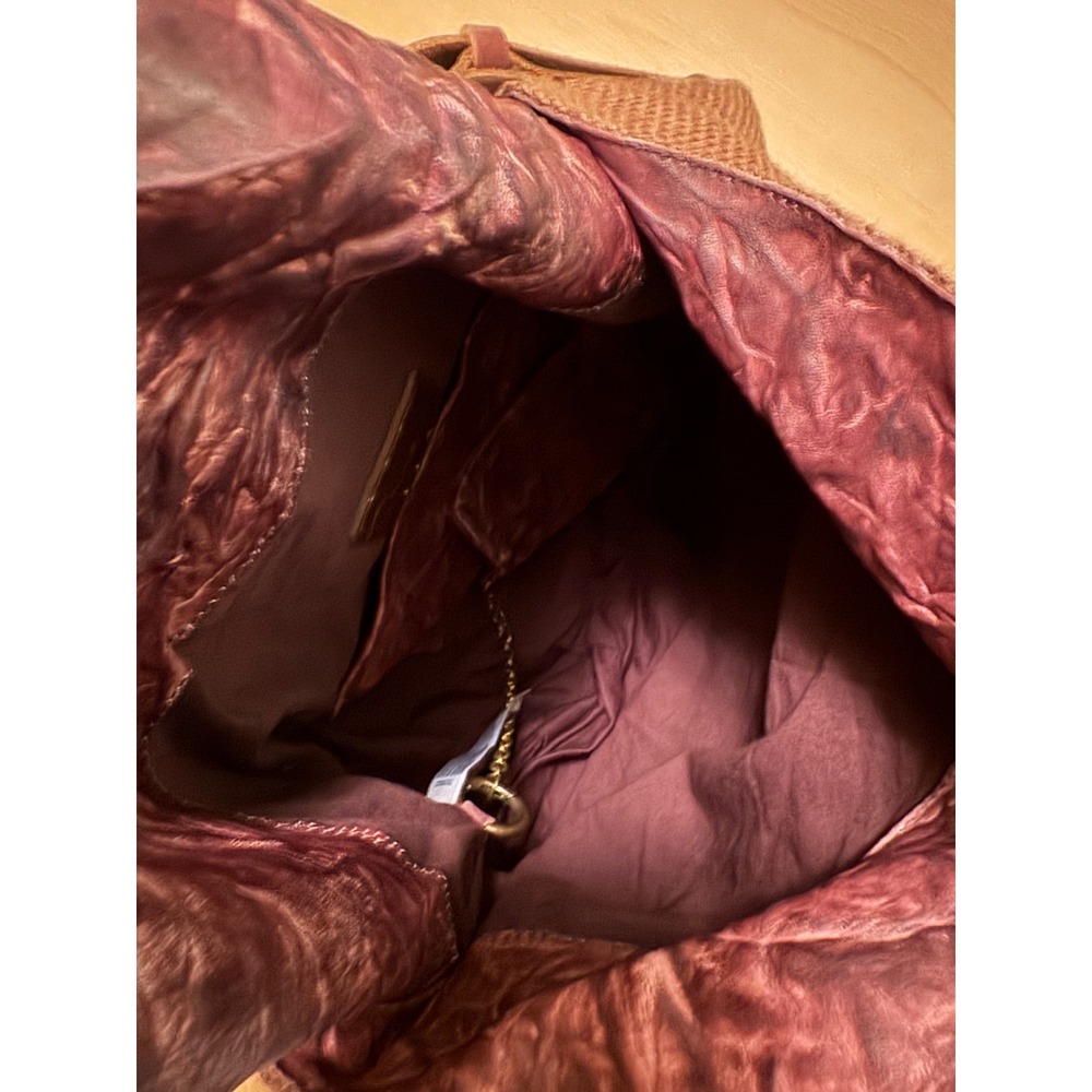 Free People We The Free Talia Bag – Distressed Brown Boho Jute & Leather Hobo - Picture 8 of 11